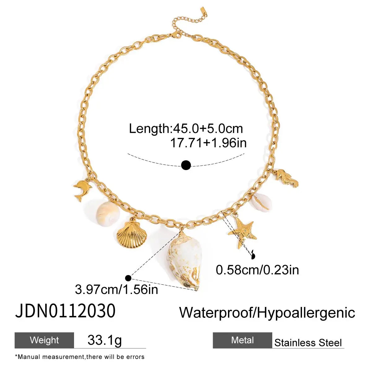 Uworld Ocean Vacation Style Natural Shell Conch Earrings Hammer Patterned Sea Star Ribbed Shell Conch Pendant Necklace Women'S J