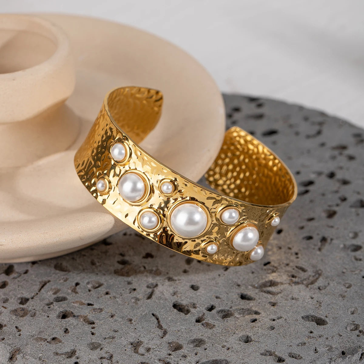 Hammer Patterned Bangle