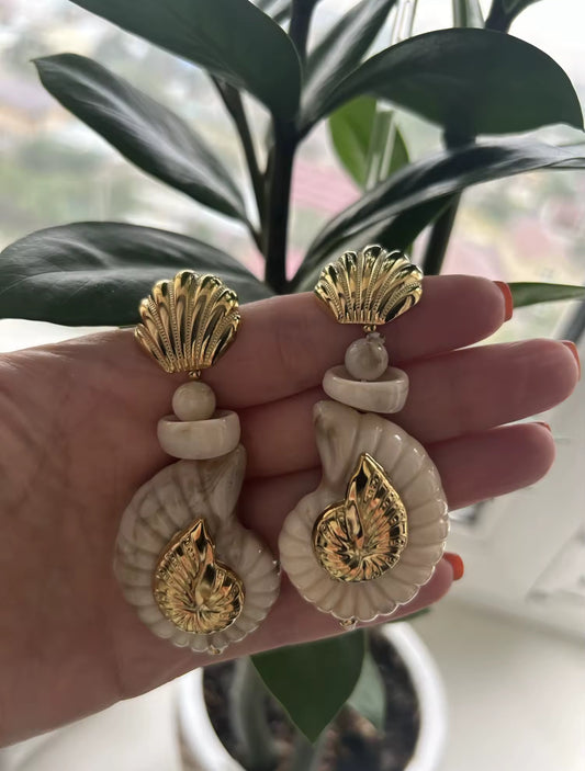 Ocean Series Shell Drop Earrings